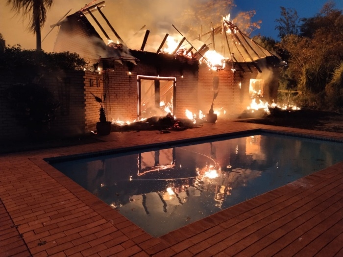 Emergency services' house burns down