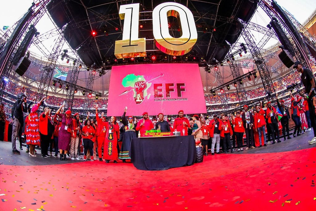 Photos: FNB decked out in red for EFF celebration