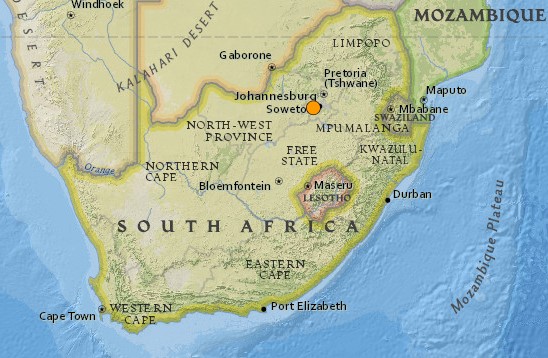 Another earthquake reported in Johannesburg