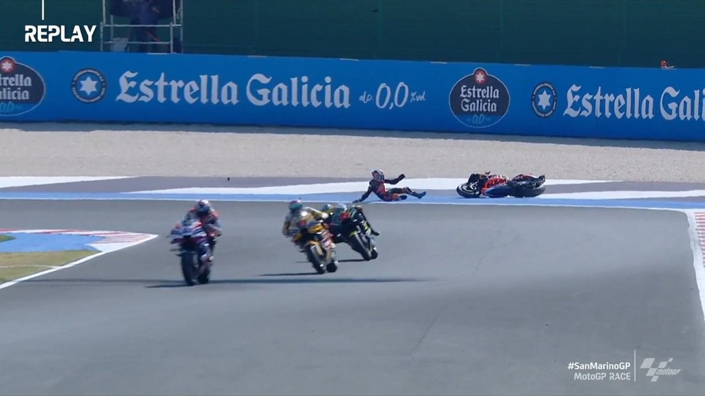 MotoGP: Binder and Miller crash in San Marino race